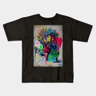 Jesus in Abstract Kids T-Shirt